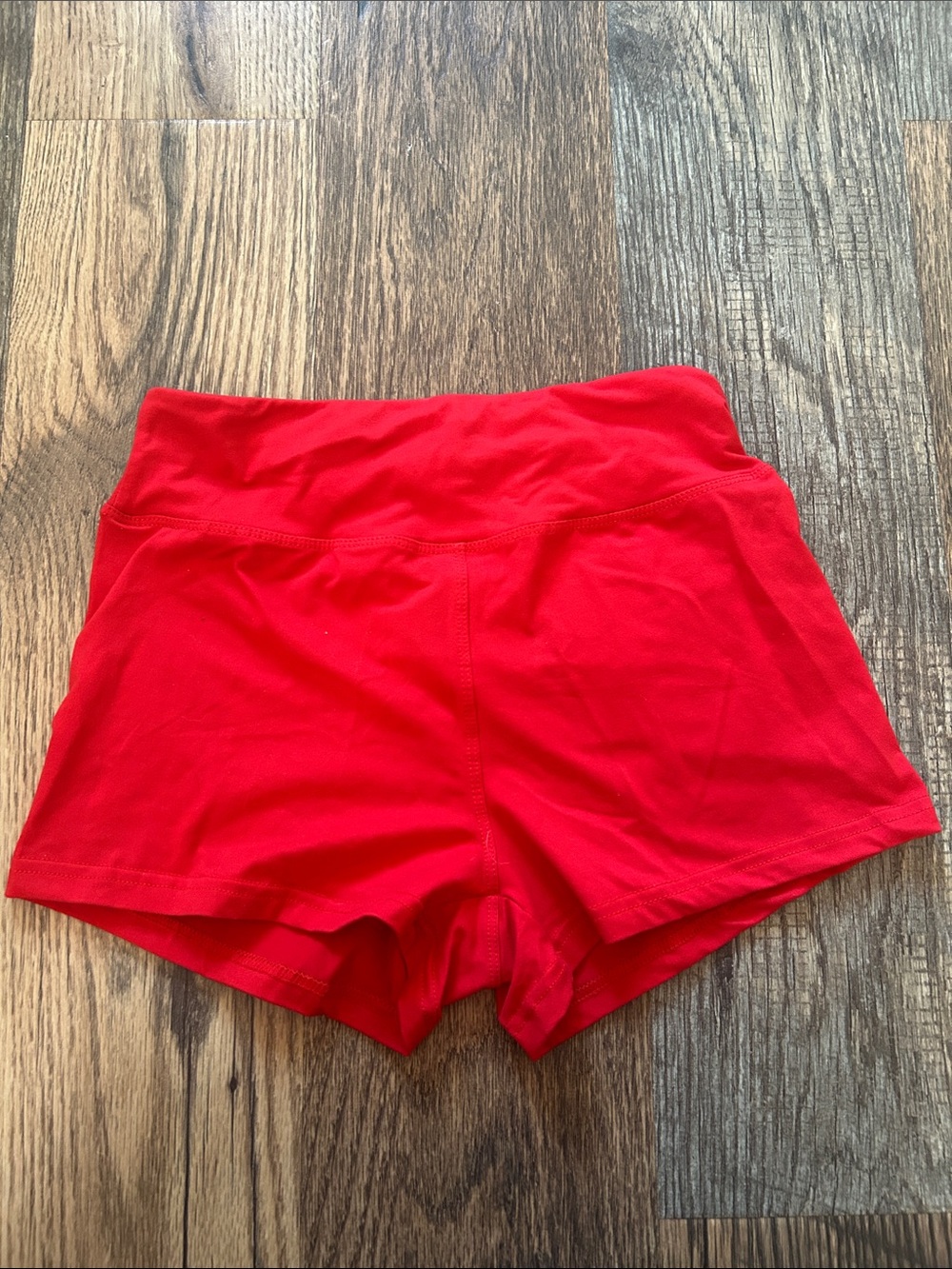 Women’s High-Rise Red Athletic Shorts